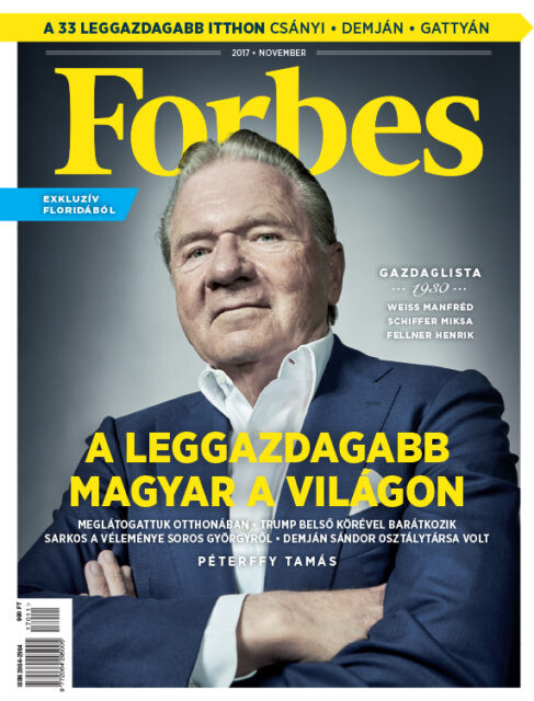 Péterffy Tamás a Forbes 2017 novemberi címlapján