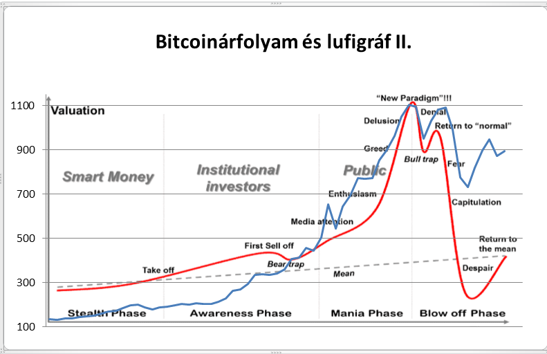 a bitcoin árfolyamának változása