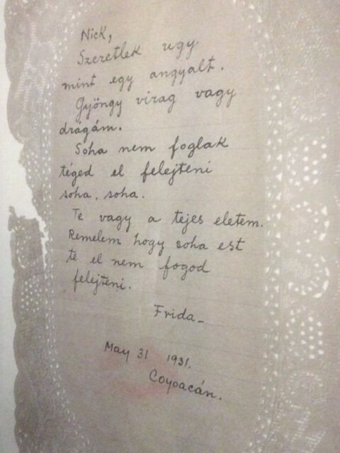 Frida Kahlo levele Muray Miklóshoz