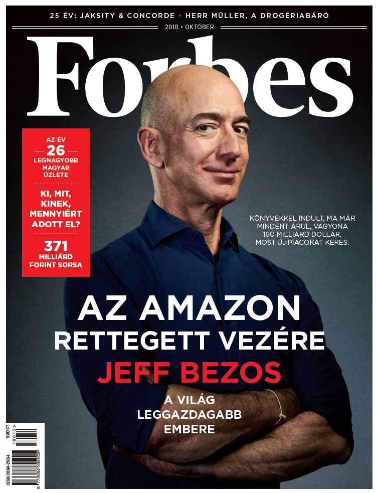 Az októberi Forbes címlapján exkluzív riport Jeff Bezosról, a rettegett cégvezérről. 