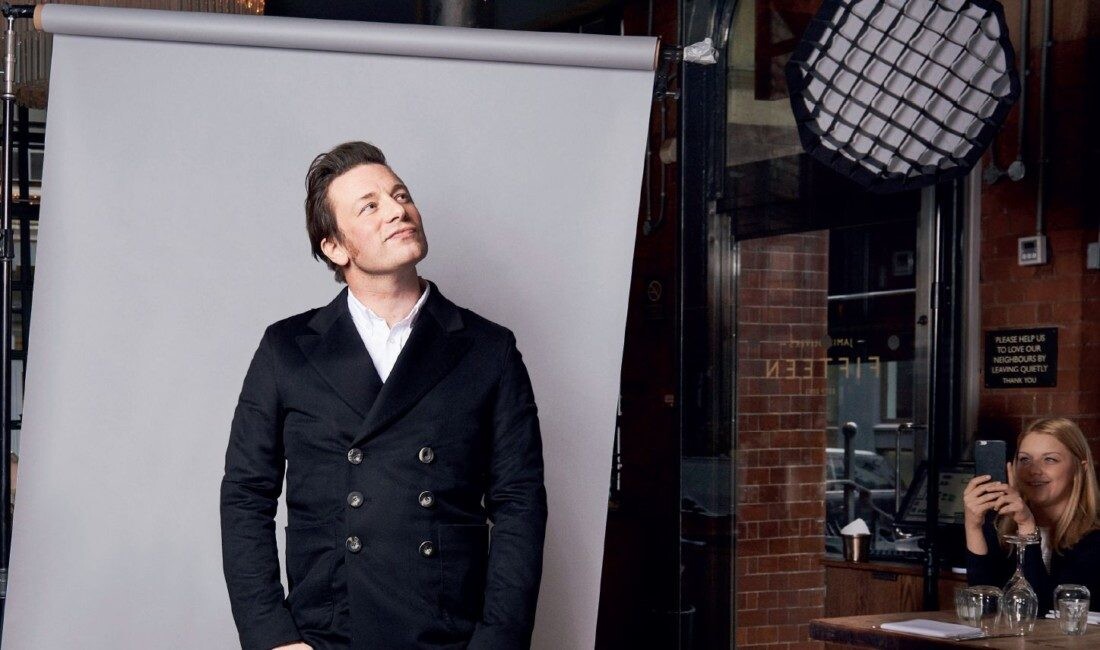 Jamie Oliver az egyik londoni éttermében. Épp készül a magyar Forbes 2016. márciusi címlapfotója. Kép: Krasznai Zoltán