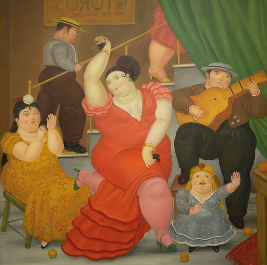 Fernando Botero: Tablao Flamenco (1984) Fotó: Christie's