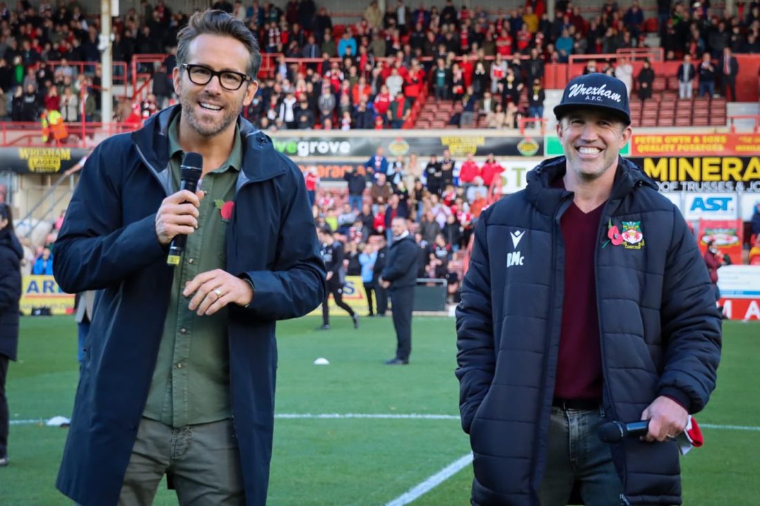 Ryan Reynolds és Rob McElhenney, fotó: a Wrexham AFC hivatalos Twitter-oldala