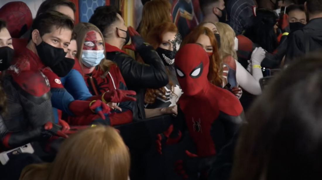 A Pókember: Nincs hazaút vörös szőnyeges premierje. Fotó: a Marvel Entertainment Youtube-csatornája