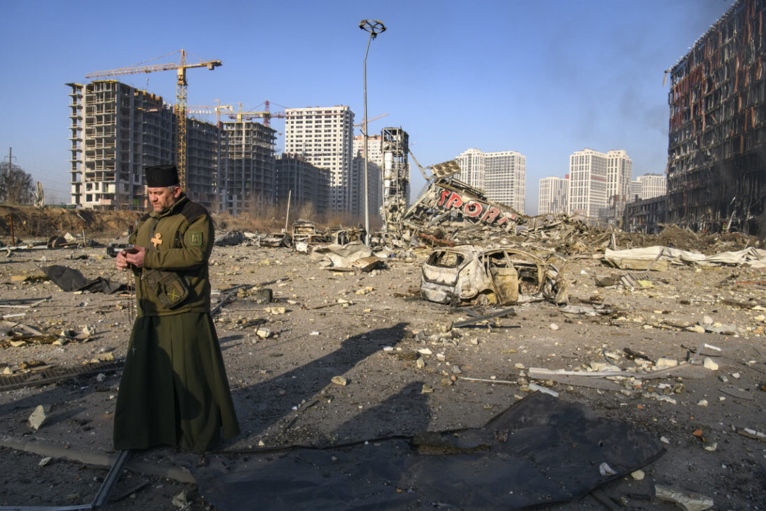 Harkiv bombázás után 2022 március végén. Fotó:  Marienko Andrij / Unian